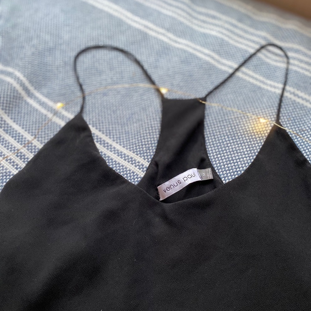Black chiffon dress top